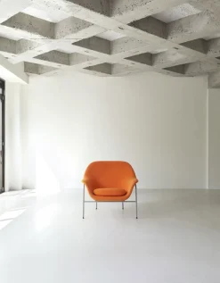 Normann Copenhagen - Drape Lounge Chair Low Grey Steel