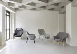 Normann Copenhagen - Drape Lounge Chair Low Black Oak