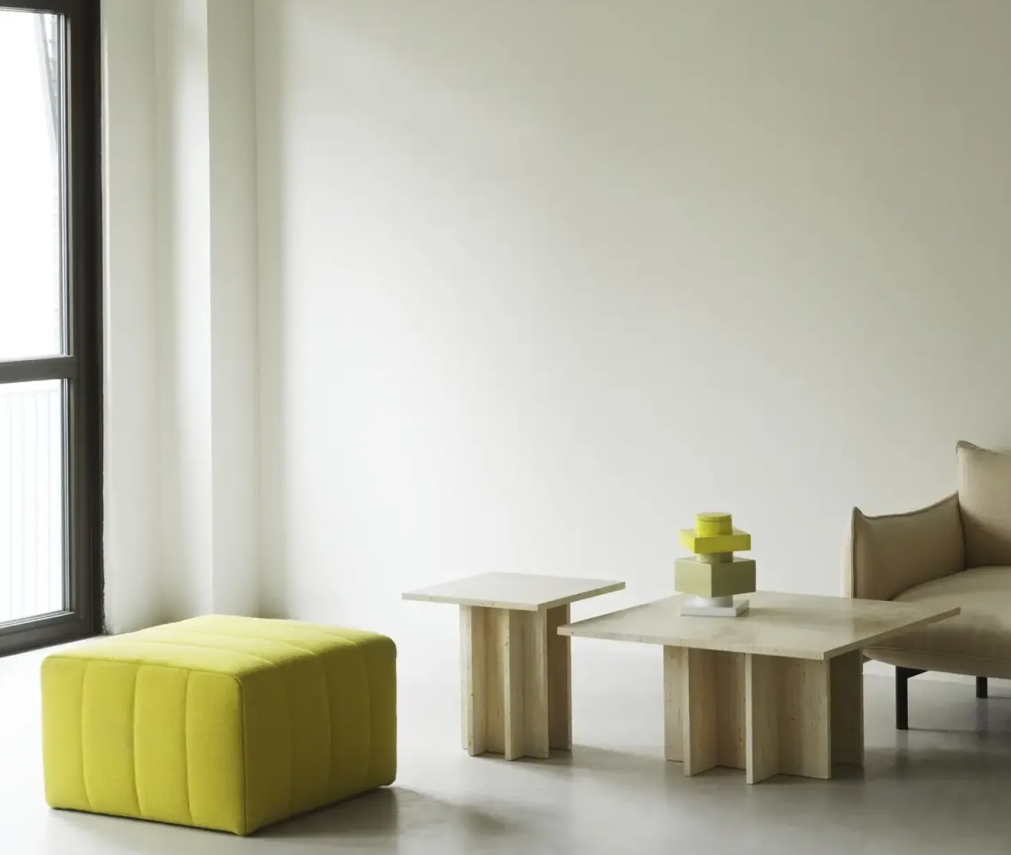Normann Copenhagen - Edge Coffee Table Small - Travertine