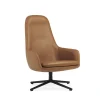 Normann Copenhagen - Era Lounge Chair High Swivel Black Alu