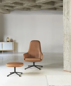 Normann Copenhagen - Era Lounge Chair High Swivel Black Alu