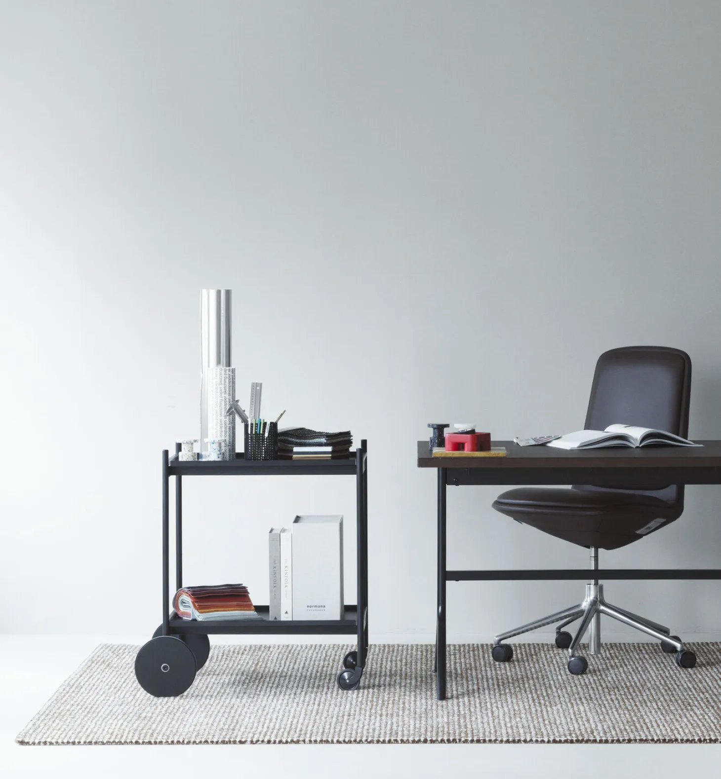 Normann Copenhagen - Flick Rug 80x200 cm - Off White/Brown