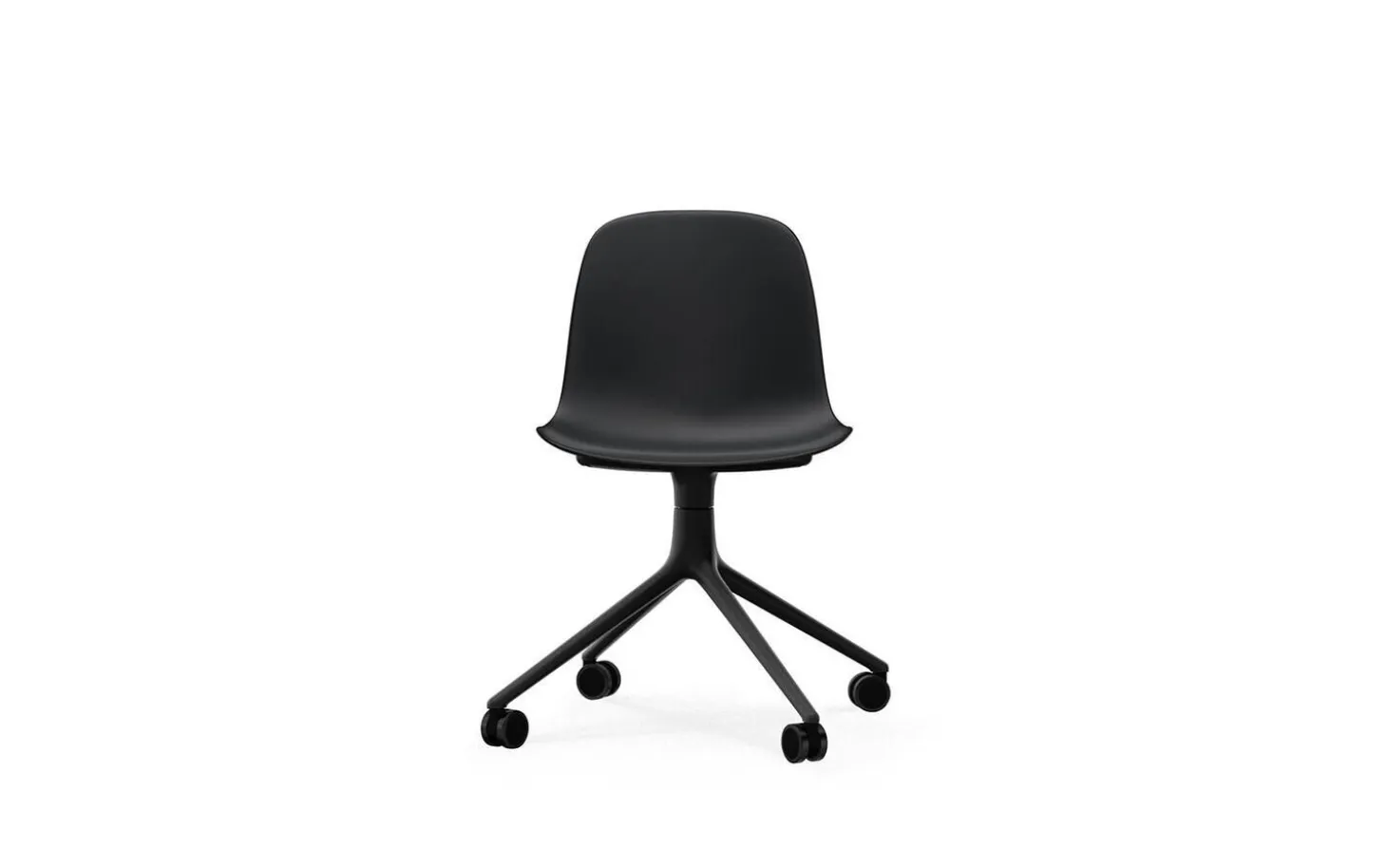 Normann Copenhagen - Form Chair Swivel 4W Black Alu