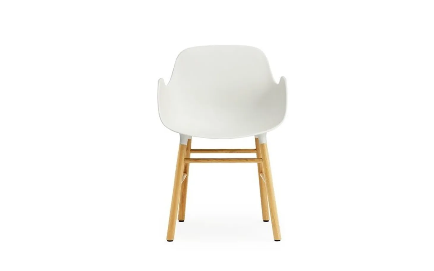 Normann Copenhagen - Form stol m. armlæn - hvid/eg