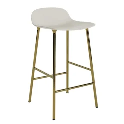 Normann Copenhagen - Form Barstool 65 cm - Lys grå/Messing