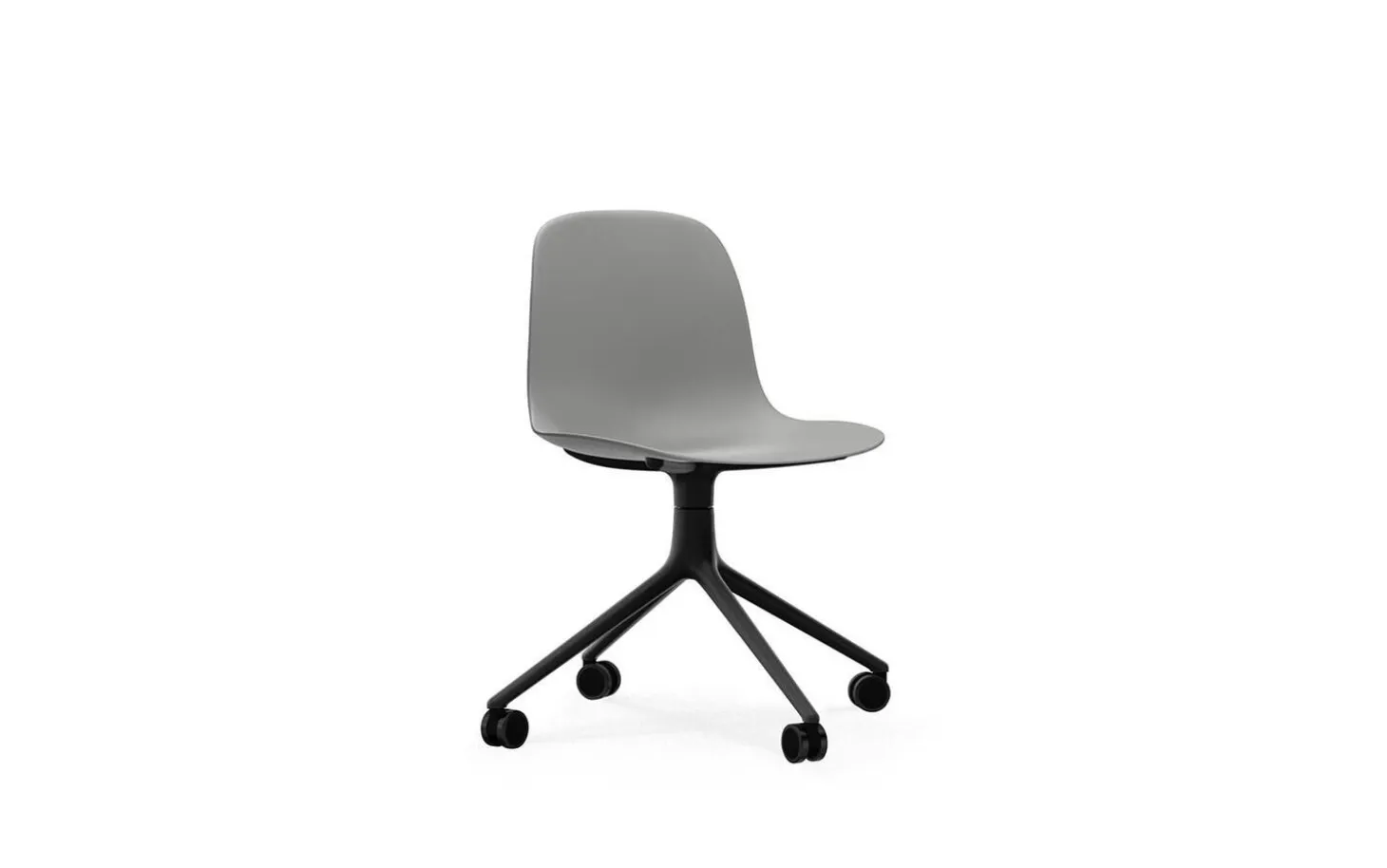 Normann Copenhagen - Form Chair Swivel 4W Black Alu