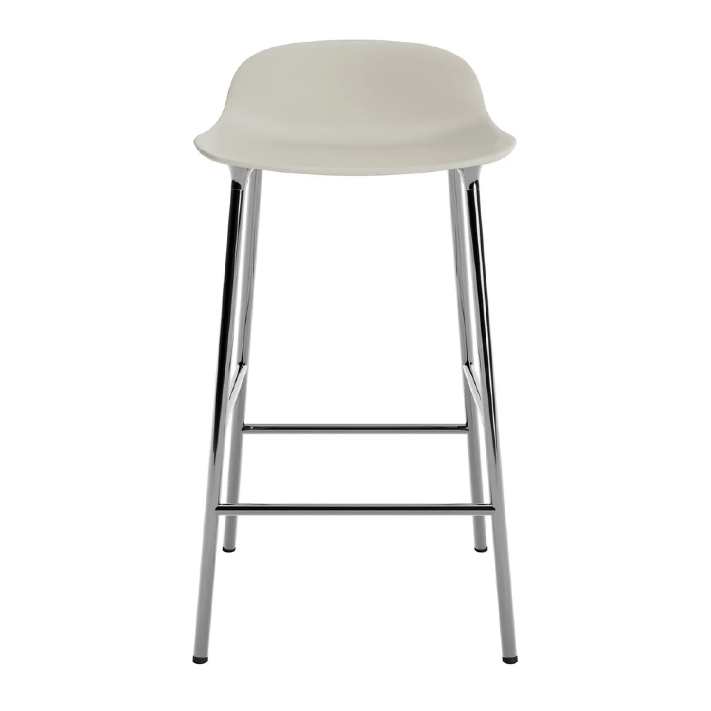 Normann Copenhagen - Form Barstool 65 cm - Lys grå/krom
