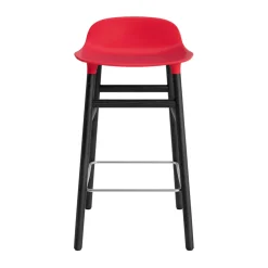 Normann Copenhagen - Form Barstool 65 cm - Rød/Sort eg