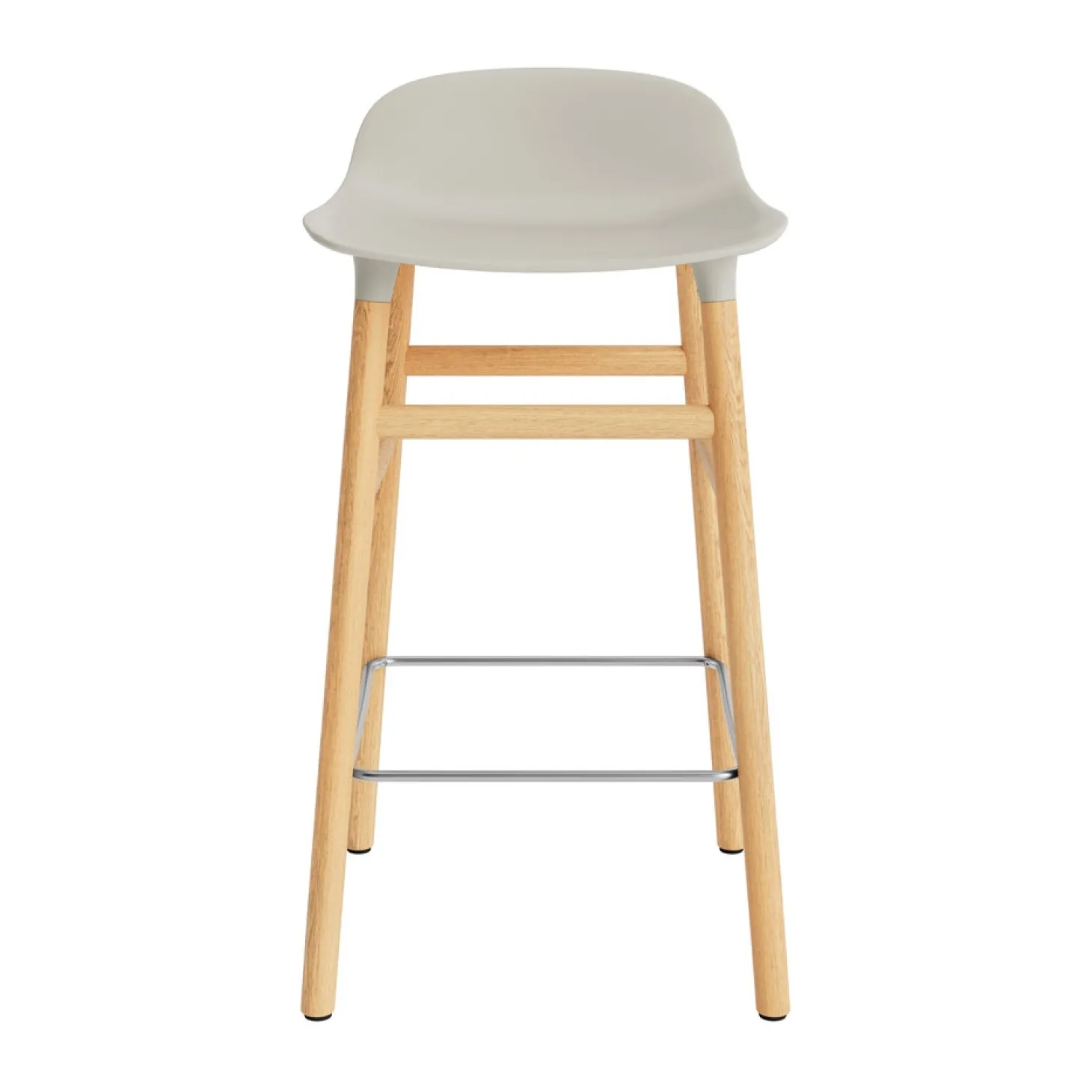 Normann Copenhagen - Form Barstool 65 cm - Lys grå/Eg