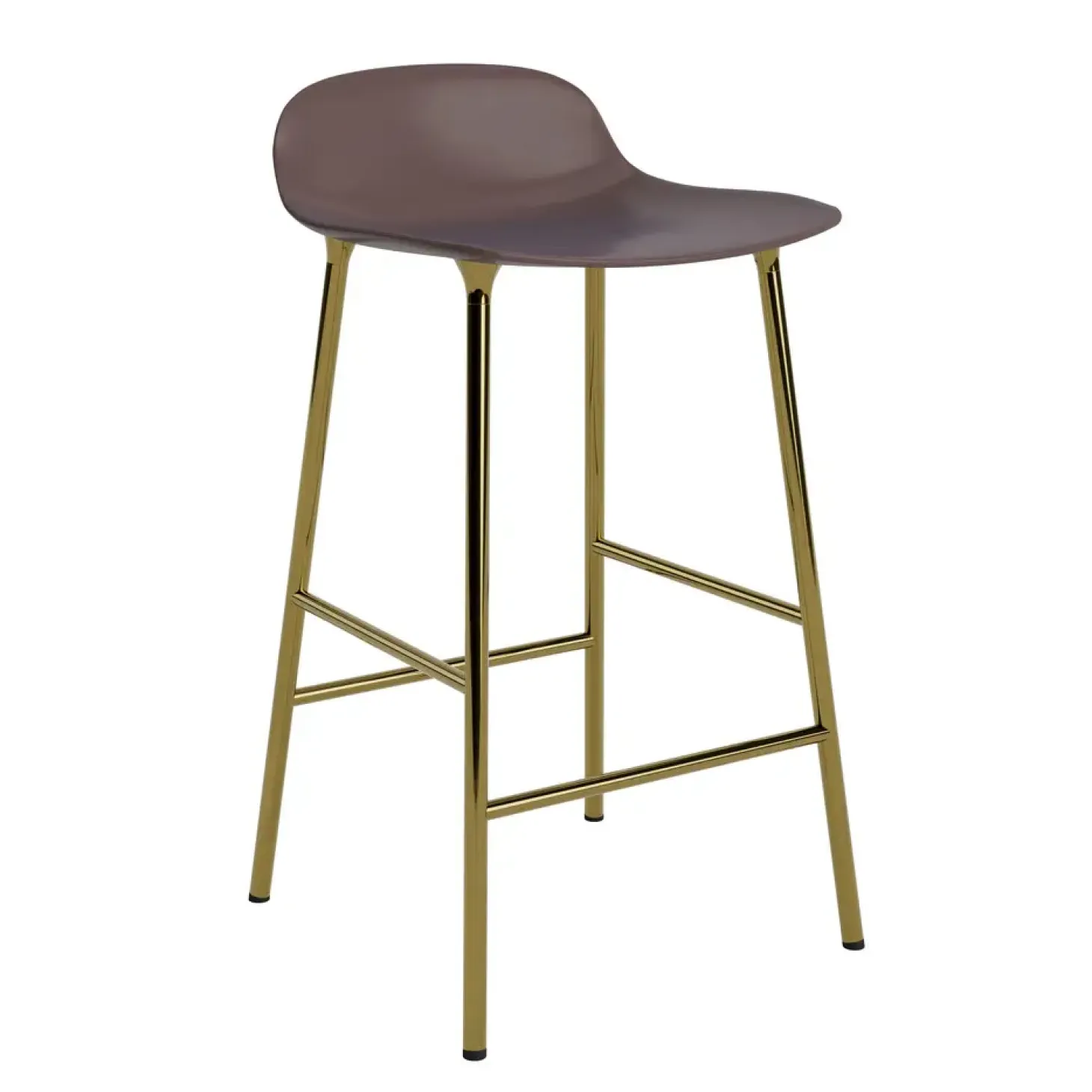 Normann Copenhagen - Form Barstool 65 cm - Brun/Messing