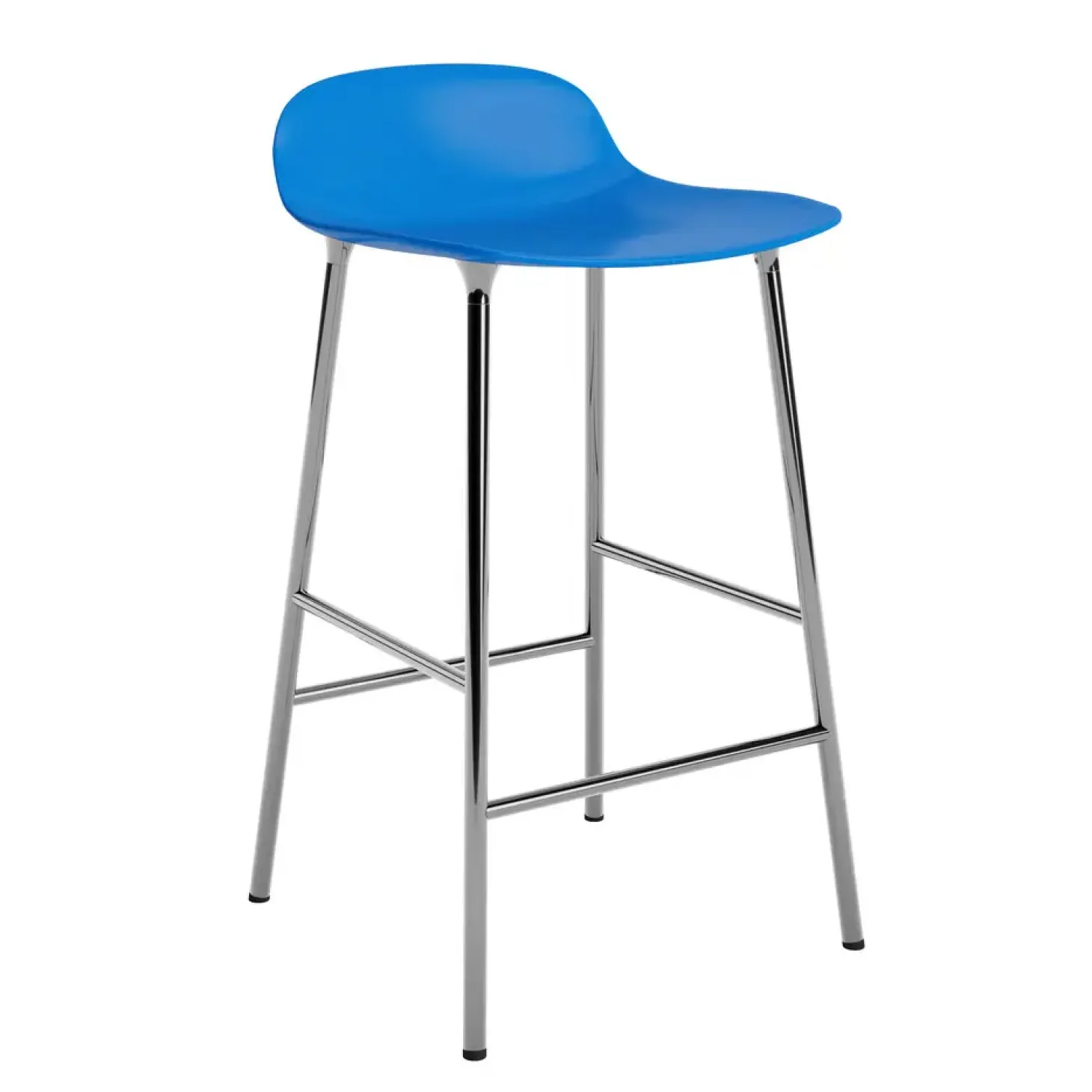 Normann Copenhagen - Form Barstool 65 cm - Blå/krom