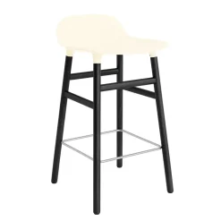 Normann Copenhagen - Form Barstool 65 cm - Creme/Sort eg