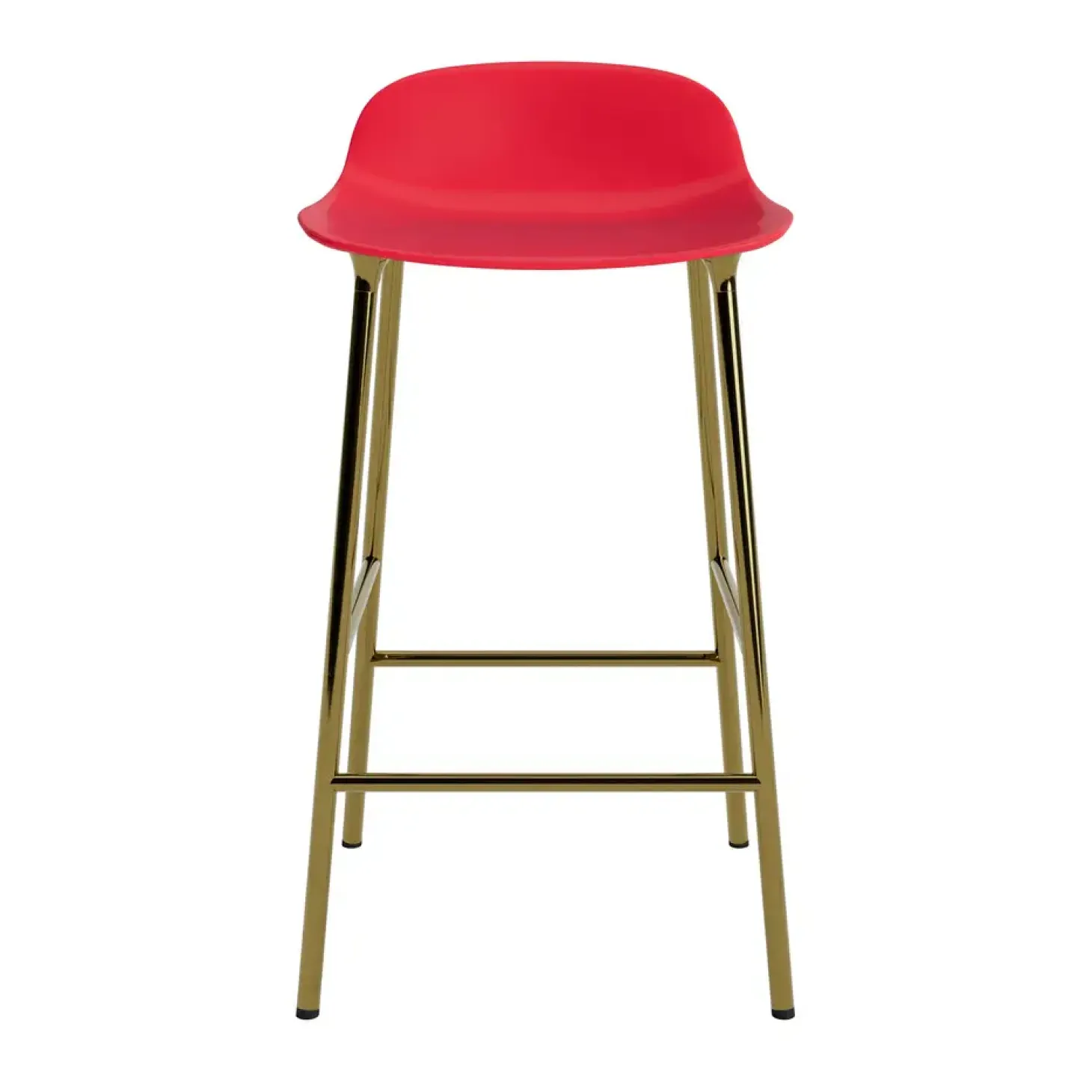 Normann Copenhagen - Form Barstool 65 cm - Rød/Messing