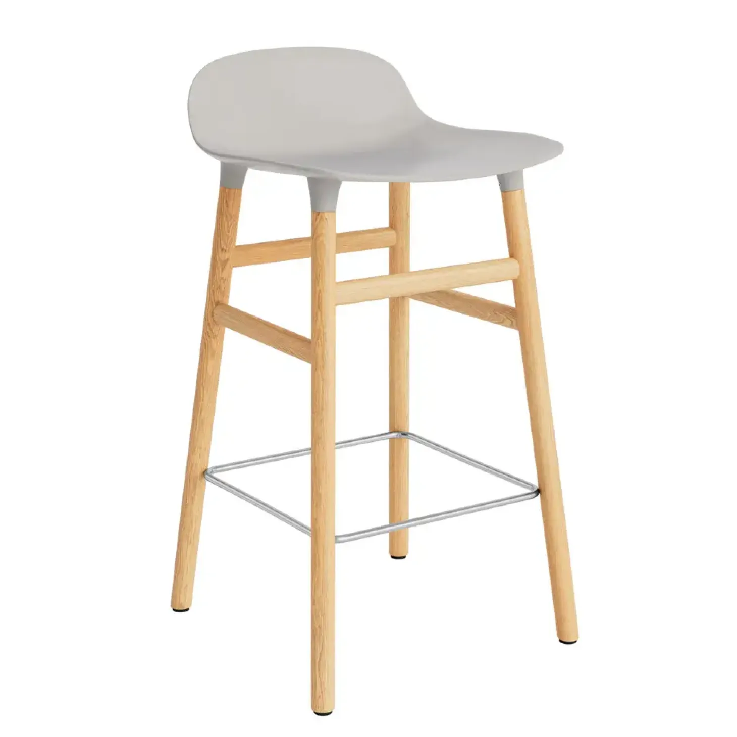 Normann Copenhagen - Form Barstool 65 cm - Varm grå/Eg