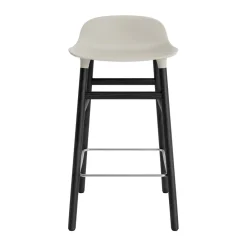 Normann Copenhagen - Form Barstool 65 cm - Lys grå/Sort eg