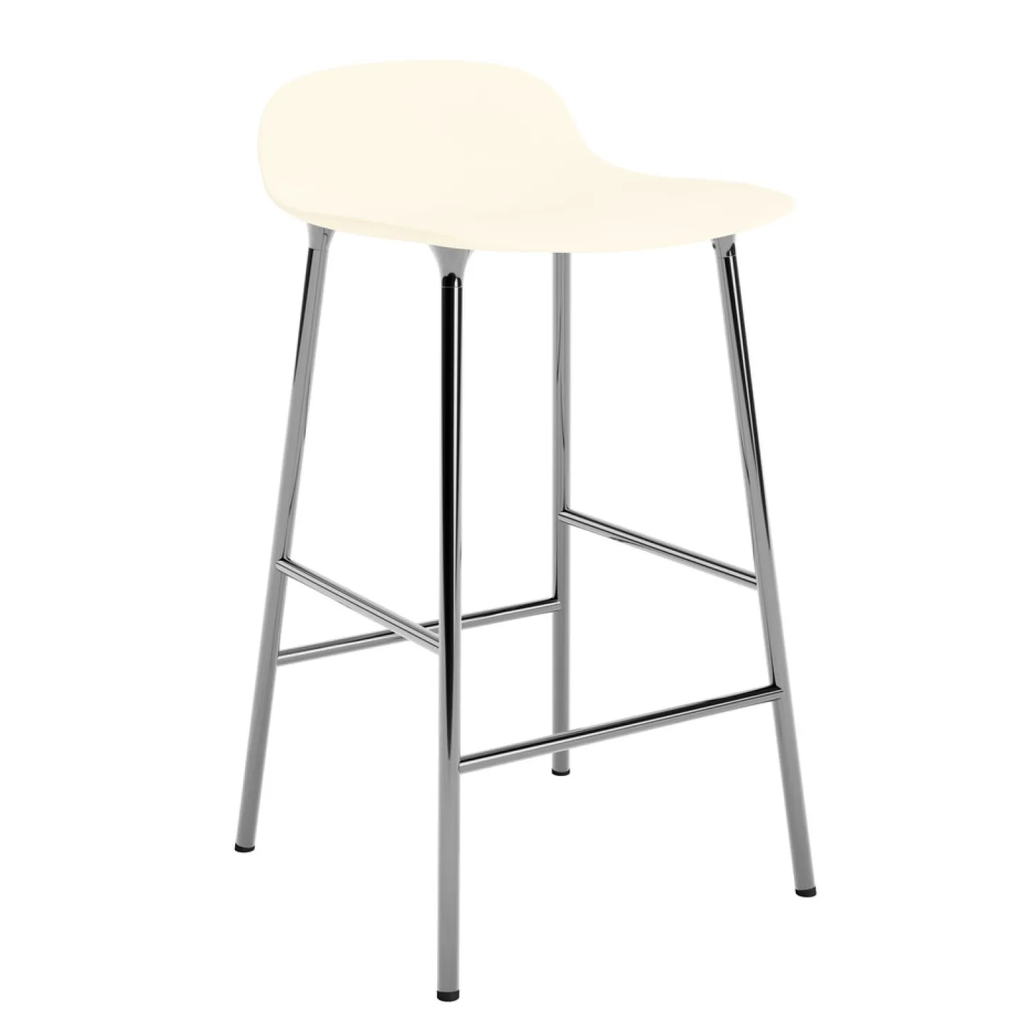Normann Copenhagen - Form Barstool 65 cm - Creme/krom
