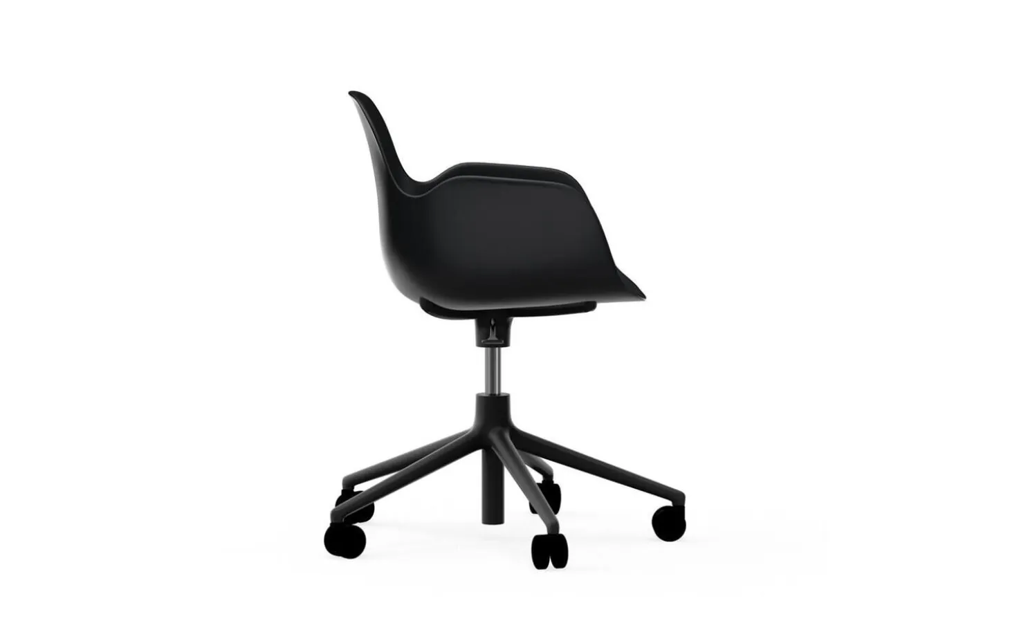 Normann Copenhagen - Form Armchair Swivel 5W Gas Lift Black Alu