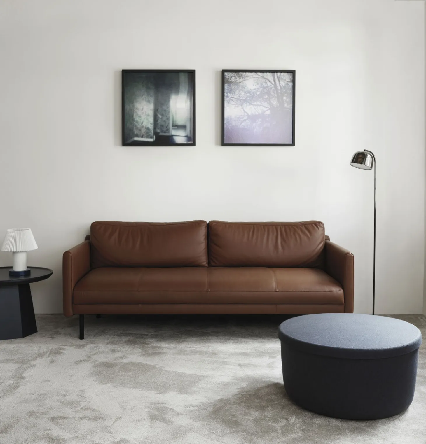 Normann Copenhagen - Hide Opbevarings Puf - Grå - Small