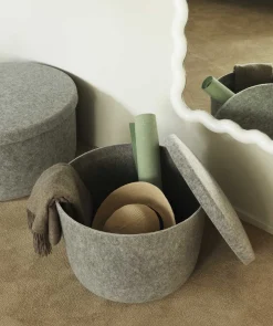 Normann Copenhagen - Hide Opbevarings Puf - Grå - Small