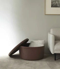 Normann Copenhagen - Hide Opbevarings Puf - Grå - Small
