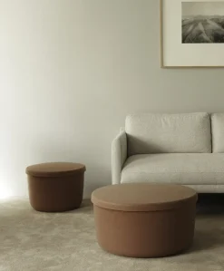 Normann Copenhagen - Hide Opbevarings Puf - Sand - Small
