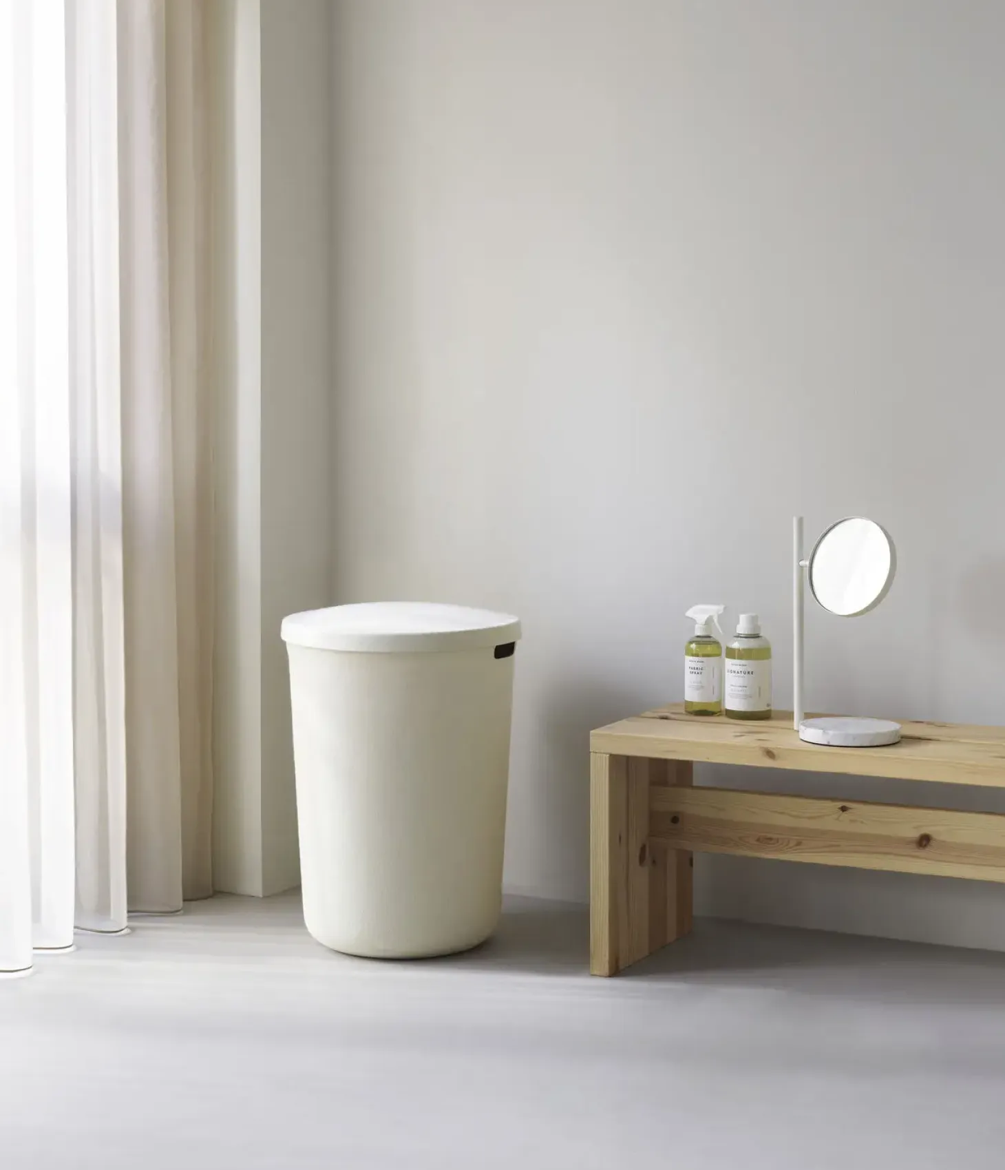 Normann Copenhagen - Hide Laundry Basket Cream
