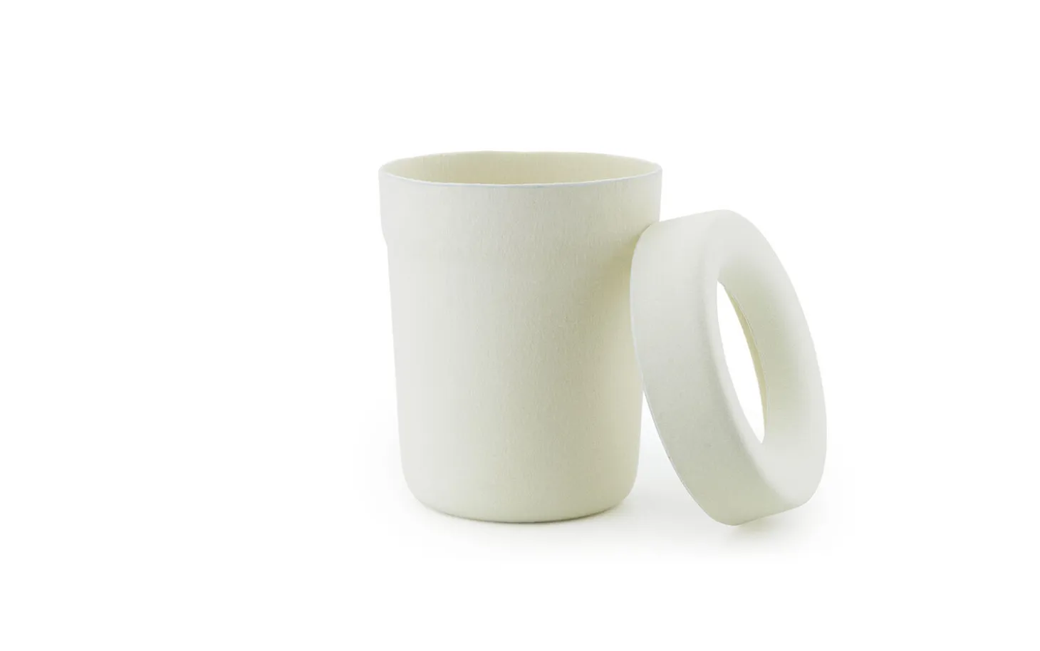 Normann Copenhagen - Hide Office Bin Off Cream