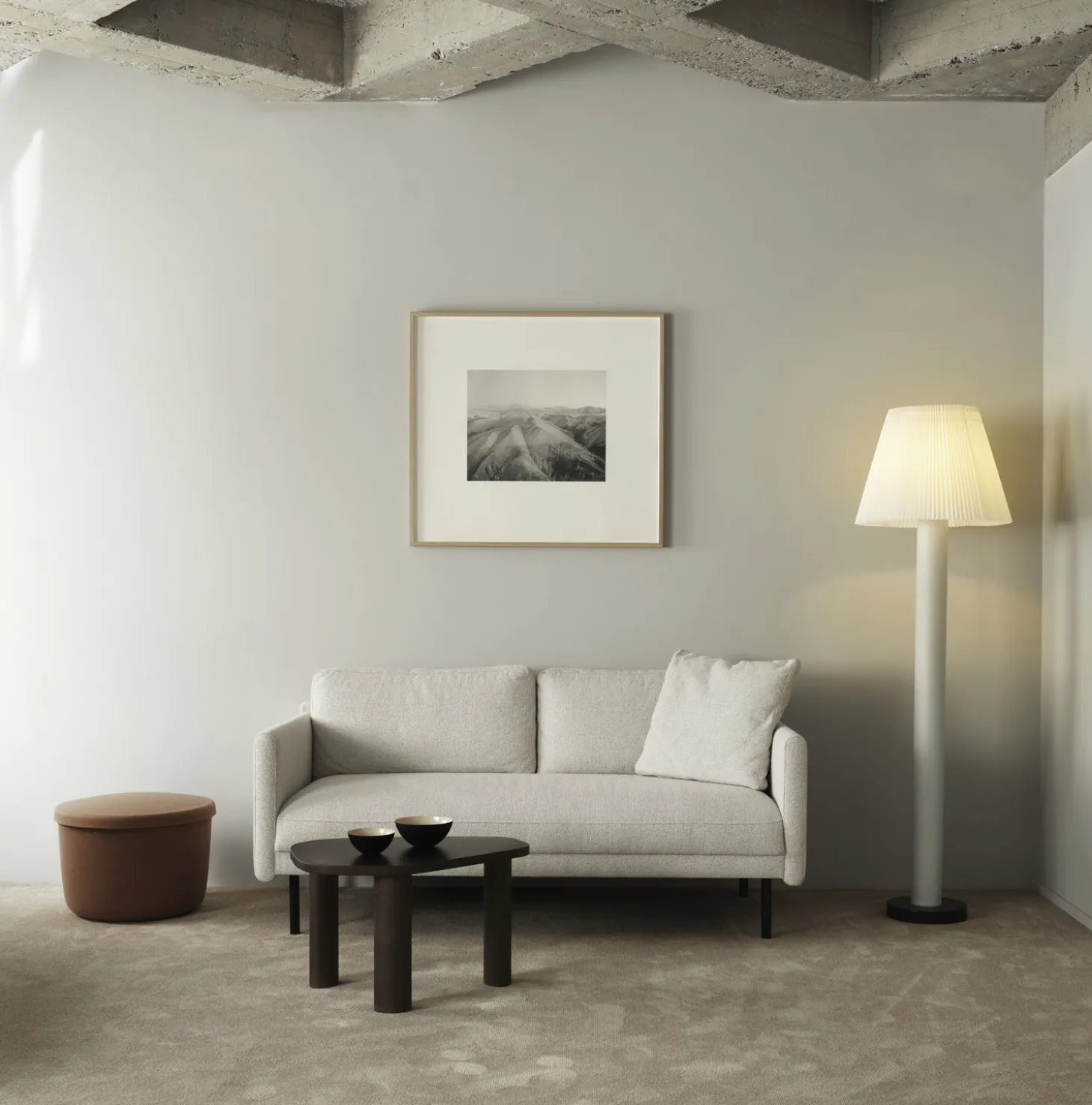 Normann Copenhagen - Hide Opbevarings Puf - Sand - Large
