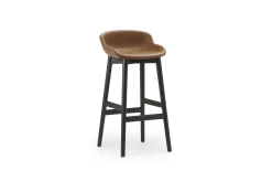 Normann Copenhagen - Hyg Barstool 75 cm Full Upholstery Black Oak