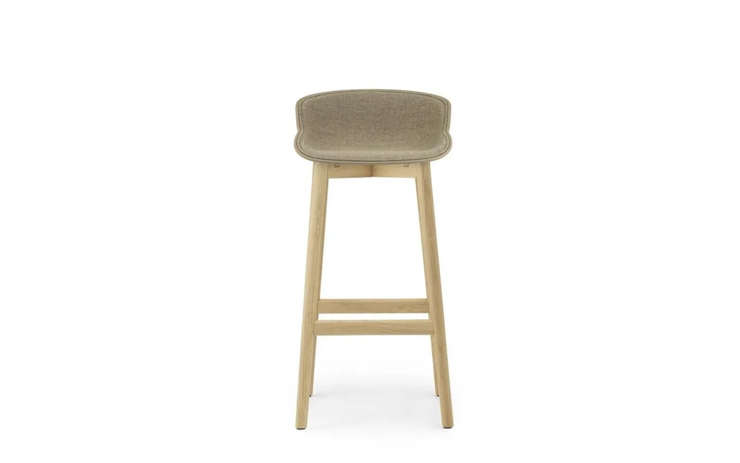 Normann Copenhagen - Hyg Barstool 75 cm Front Upholstery Sand & Oak