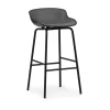 Normann Copenhagen - Hyg Barstool 75 cm Front Upholstery Black & Black Steel