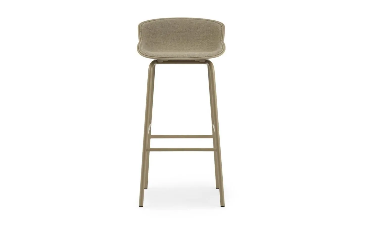 Normann Copenhagen - Hyg Barstool 75 cm Front Upholstery Sand & Sand Steel