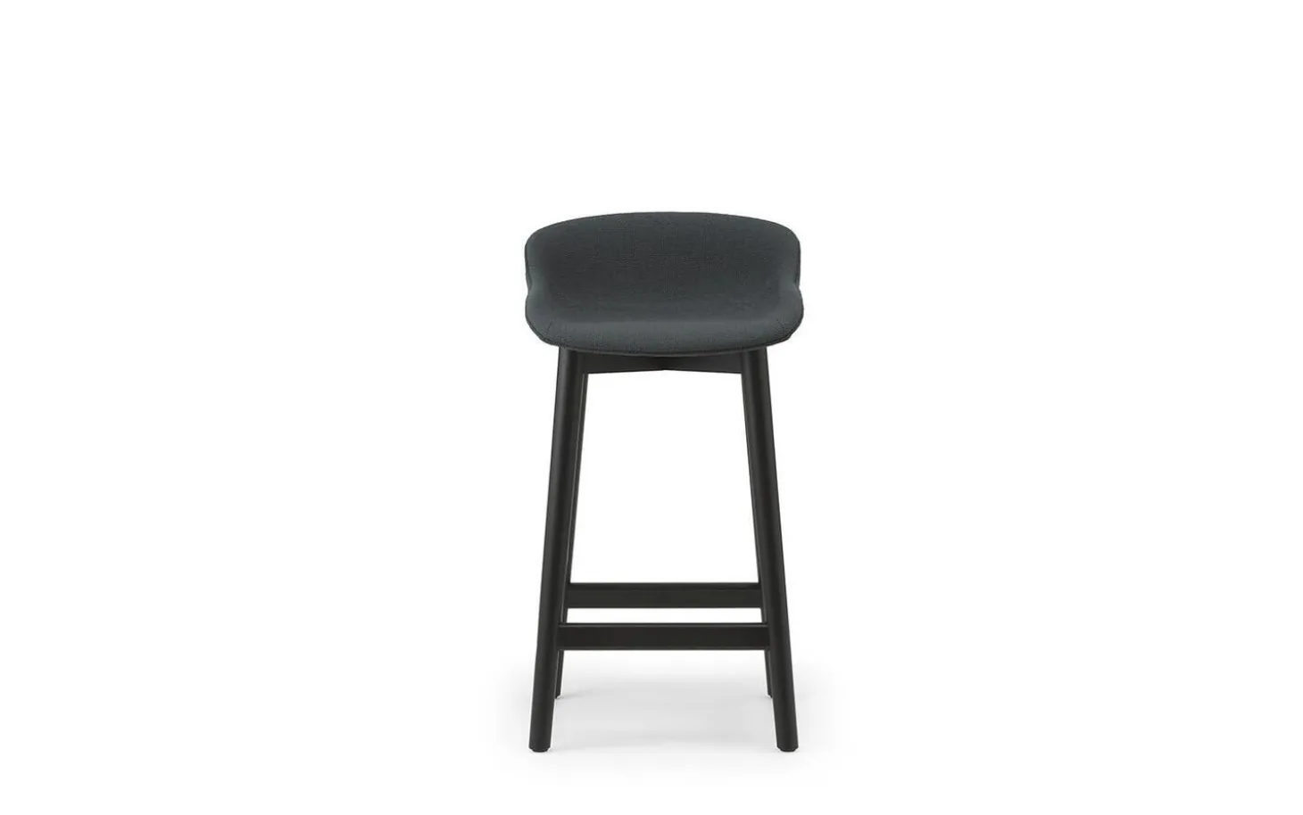 Normann Copenhagen - Hyg Barstool 65 cm Full Upholstery Black Oak