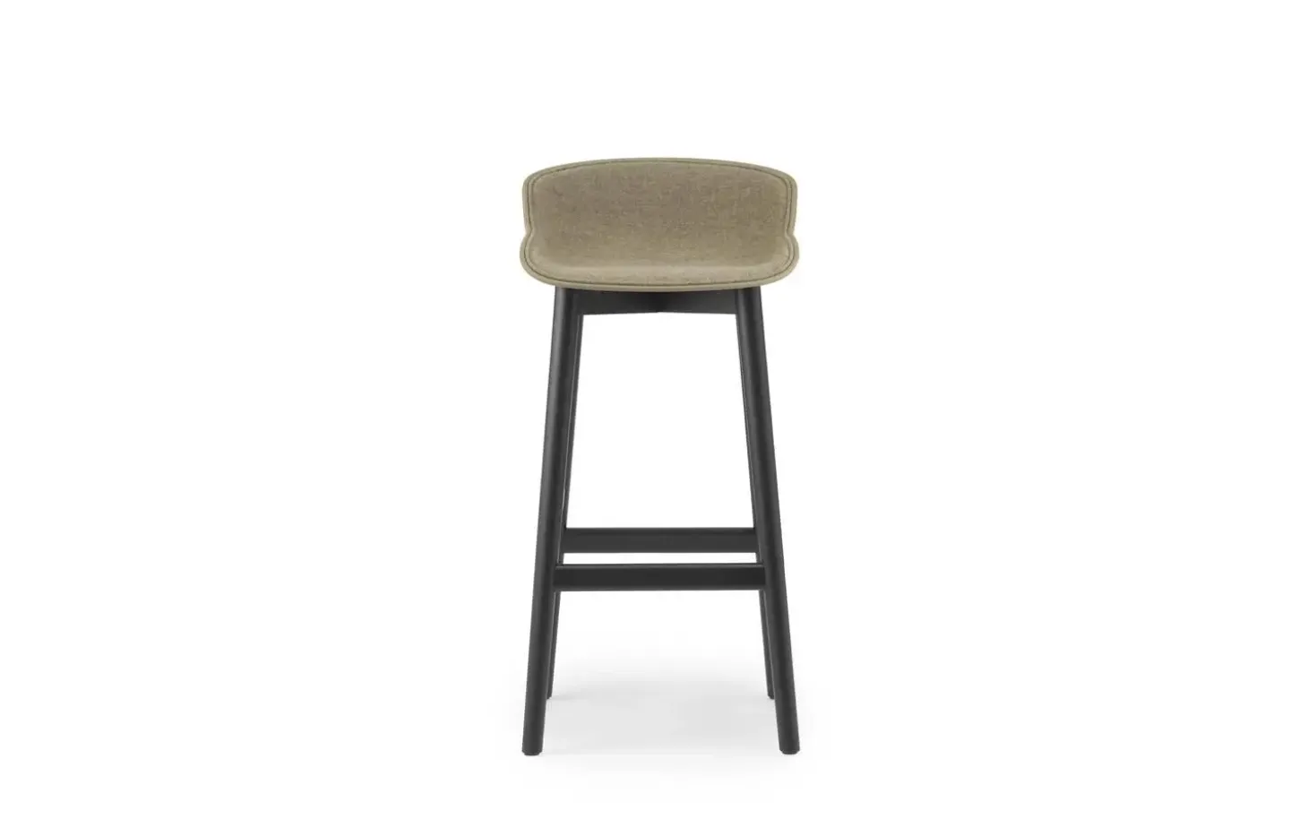 Normann Copenhagen - Hyg Barstool 75 cm Front Upholstery Sand & Black Oak