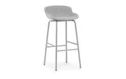 Normann Copenhagen - Hyg Barstool 75 cm Full Upholstery Grey Steel