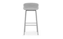 Normann Copenhagen - Hyg Barstool 75 cm Full Upholstery Grey Steel