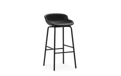 Normann Copenhagen - Hyg Barstool 75 cm Full Upholstery Black Steel