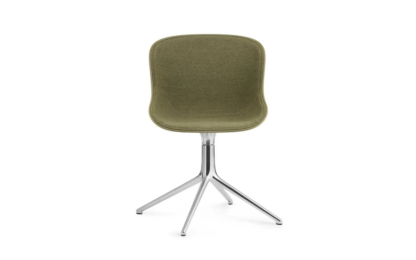 Normann Copenhagen - Hyg Chair Swivel 4L Front Upholstery Olive & Alu