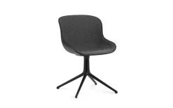 Normann Copenhagen - Hyg Chair Swivel 4L Front Upholstery Black & Black Alu