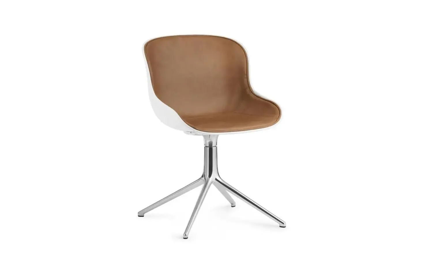 Normann Copenhagen - Hyg Chair Swivel 4L Front Upholstery White & Alu