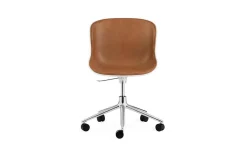 Normann Copenhagen - Hyg Chair Swivel 5W Gas Lift Front Upholstery White & Alu