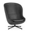 Normann Copenhagen - Hyg Lounge Chair High Swivel Black Alu
