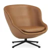 Normann Copenhagen - Hyg Lounge Chair Low Swivel Black Alu