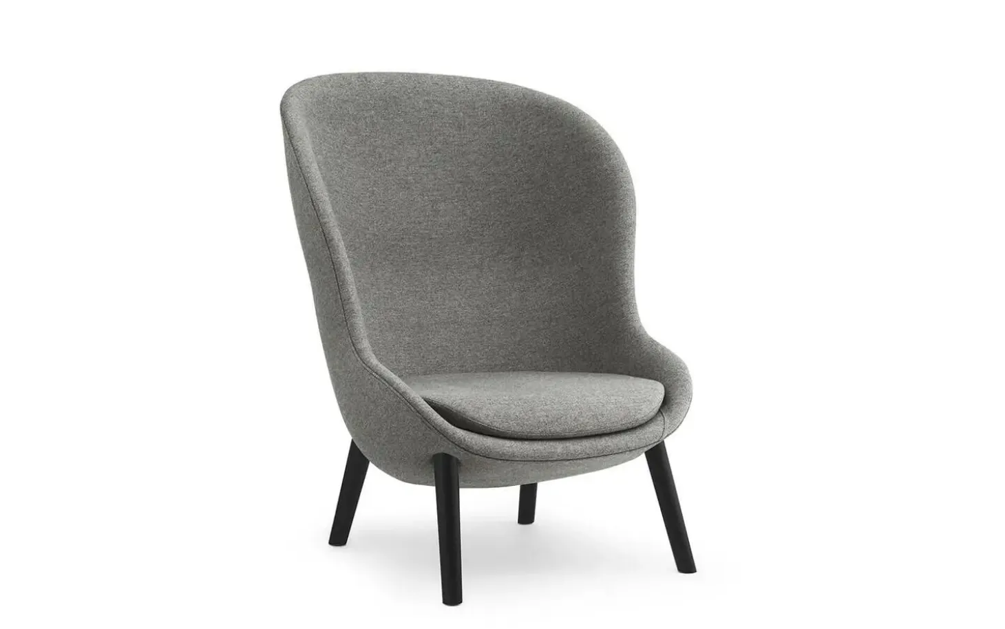 Normann Copenhagen - Hyg Lounge Chair High Black Oak