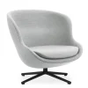 Normann Copenhagen - Hyg Lounge Chair Low Swivel Black Alu