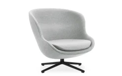 Normann Copenhagen - Hyg Lounge Chair Low Swivel Black Alu