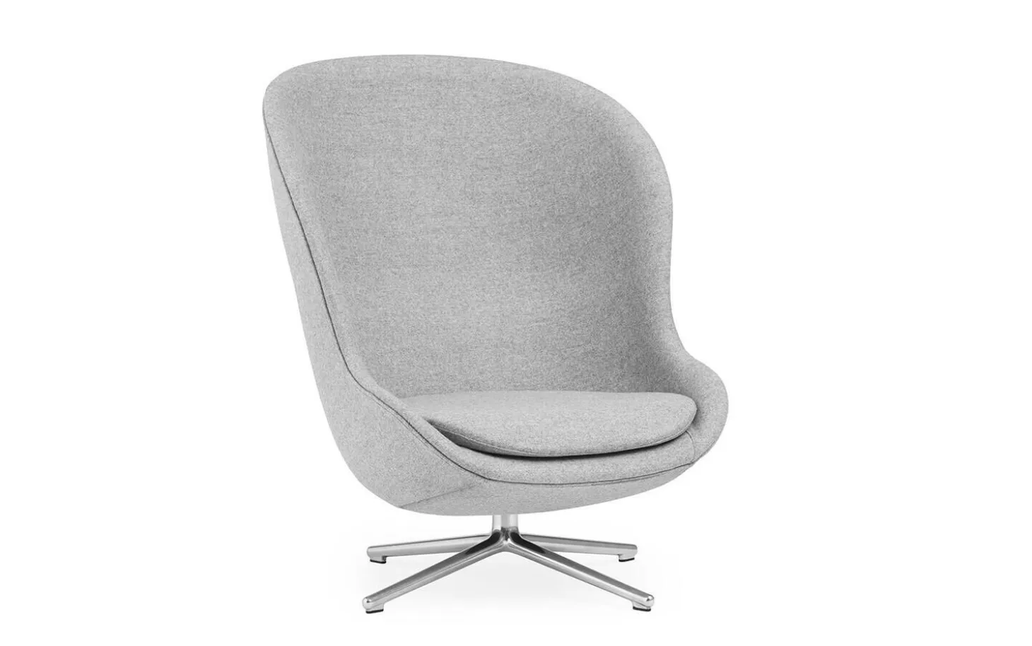 Normann Copenhagen - Hyg Lounge Chair High Swivel Alu