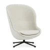 Normann Copenhagen - Hyg Lounge Chair High Swivel Black Alu
