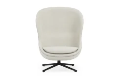 Normann Copenhagen - Hyg Lounge Chair High Swivel Black Alu