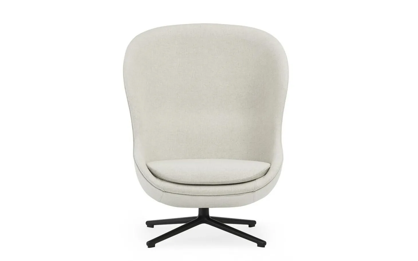 Normann Copenhagen - Hyg Lounge Chair High Swivel Black Alu